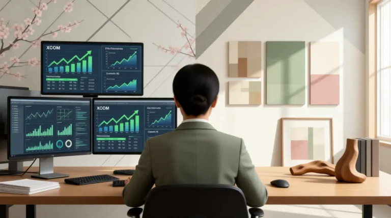 Keiko Fujimoto professional portrait with Japanese minimalist art aesthetic background